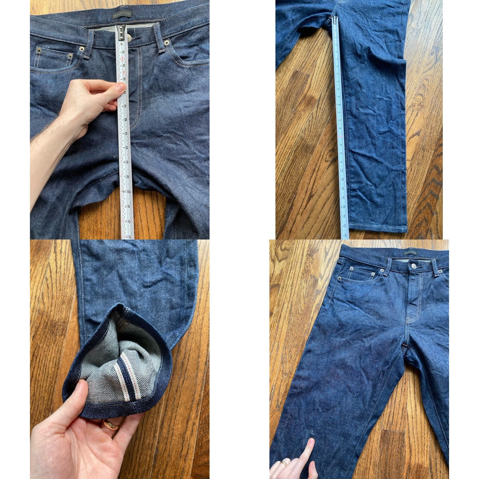 Uniqlo Uniqlo Jeans Mens 32x26 Selvage Blue Dark Wash Slim Straight Kaihara Denim Size US 32 / EU 48 - 8 Thumbnail