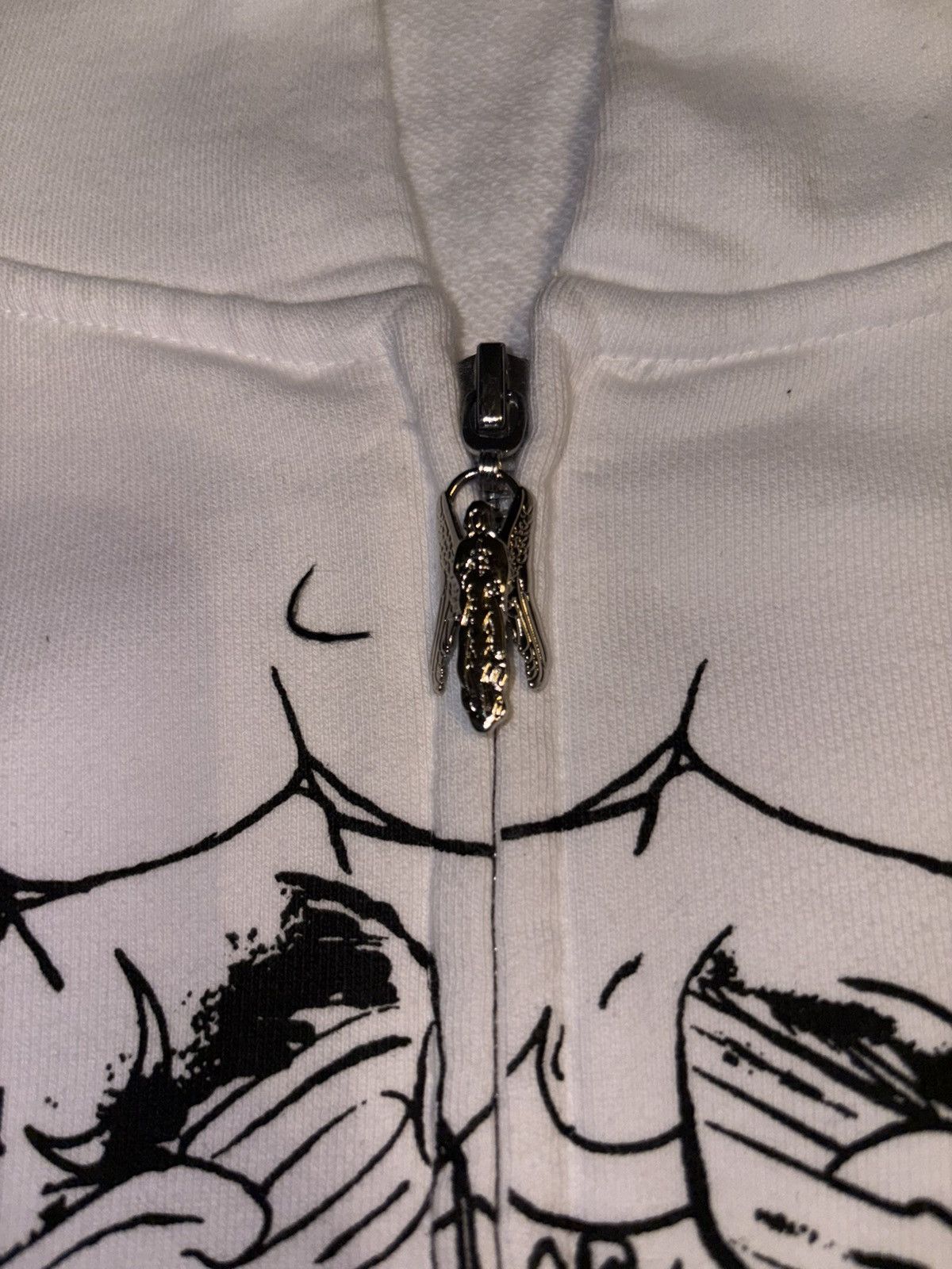 Revenge Revenge white prison tattoo zip hoodie Size US L / EU 52-54 / 3 - 6 Thumbnail