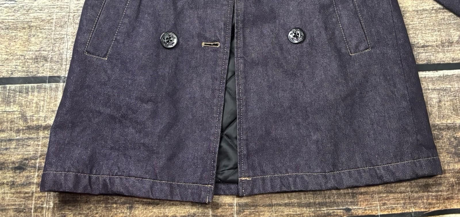 Gap VTG Gap Pea Coat Jacket Women's XS Denim Cotton Purple Size XS / US 0-2 / IT 36-38 - 5 Thumbnail