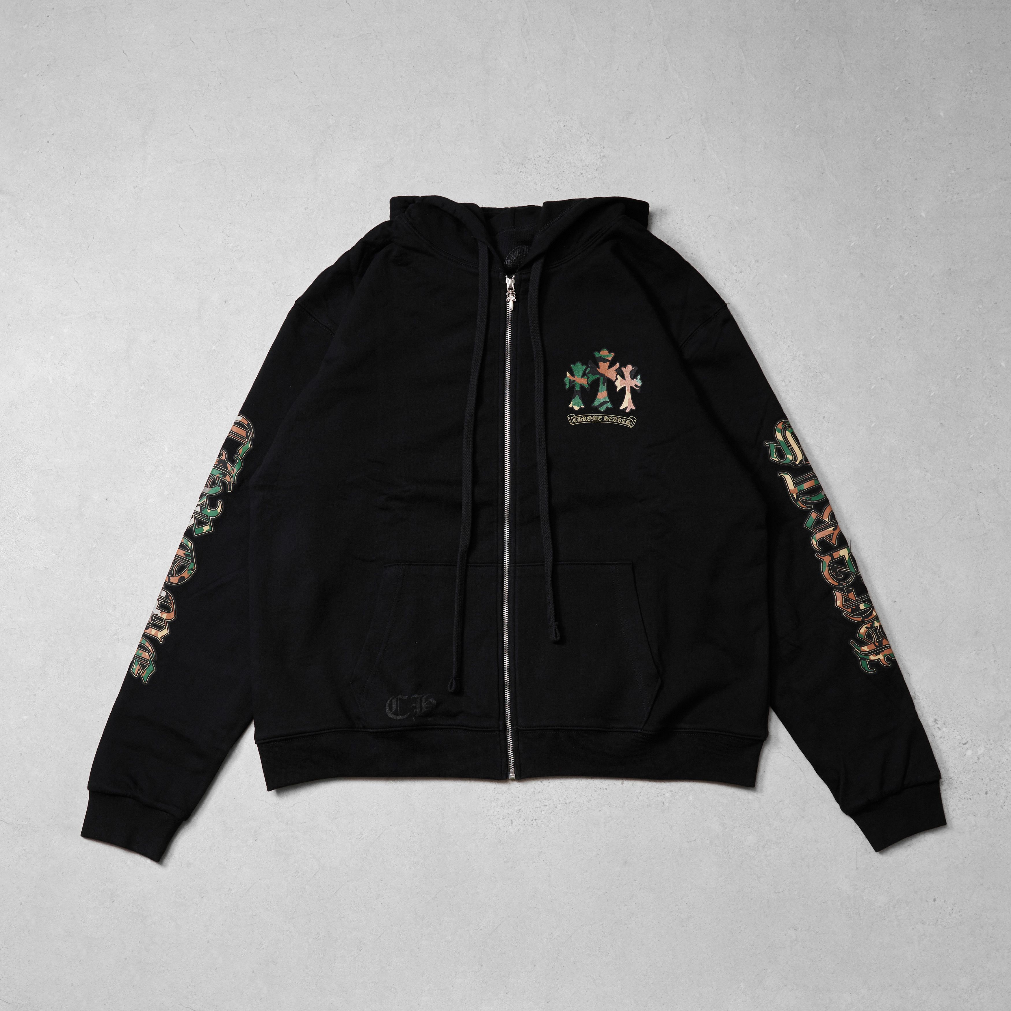 Chrome Hearts CHROME HEARTS Camo Horseshoe Zip Up Hoodie BLACK Size US M / EU 48-50 / 2 - 3 Thumbnail