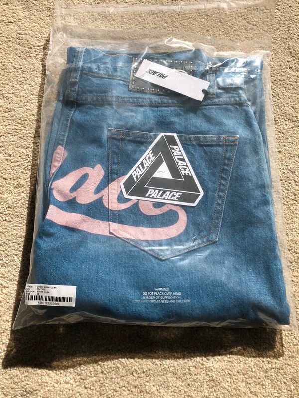 Palace Palace chain script jeans Stone wash 32 Size US 32 / EU 48 - 2 Thumbnail