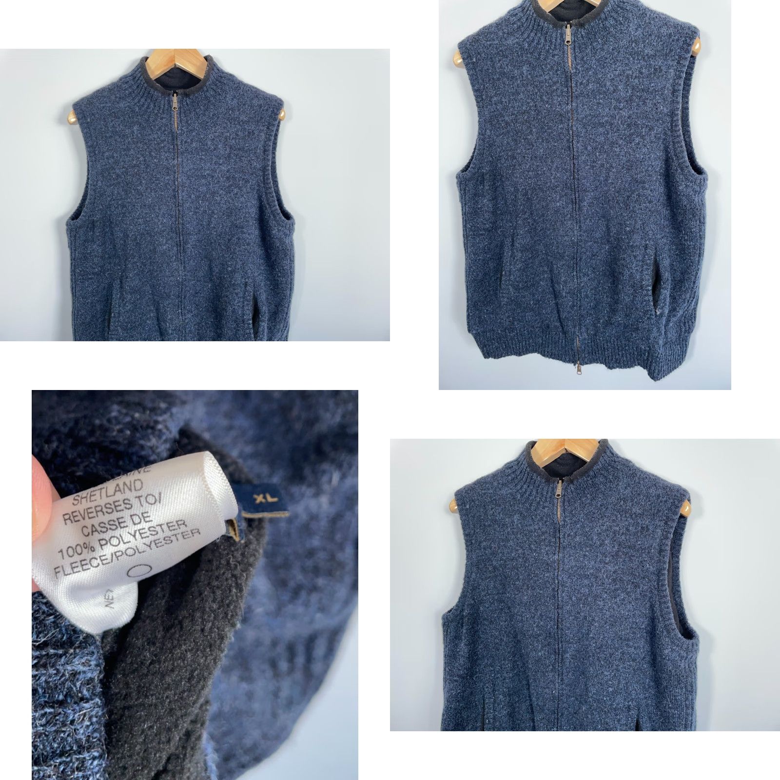 Pendleton Pendleton Wool Reversible Zip Up Vest Men's XL Dark Blue Black Fleece Lining Size US XL / EU 56 / 4 - 8 Thumbnail