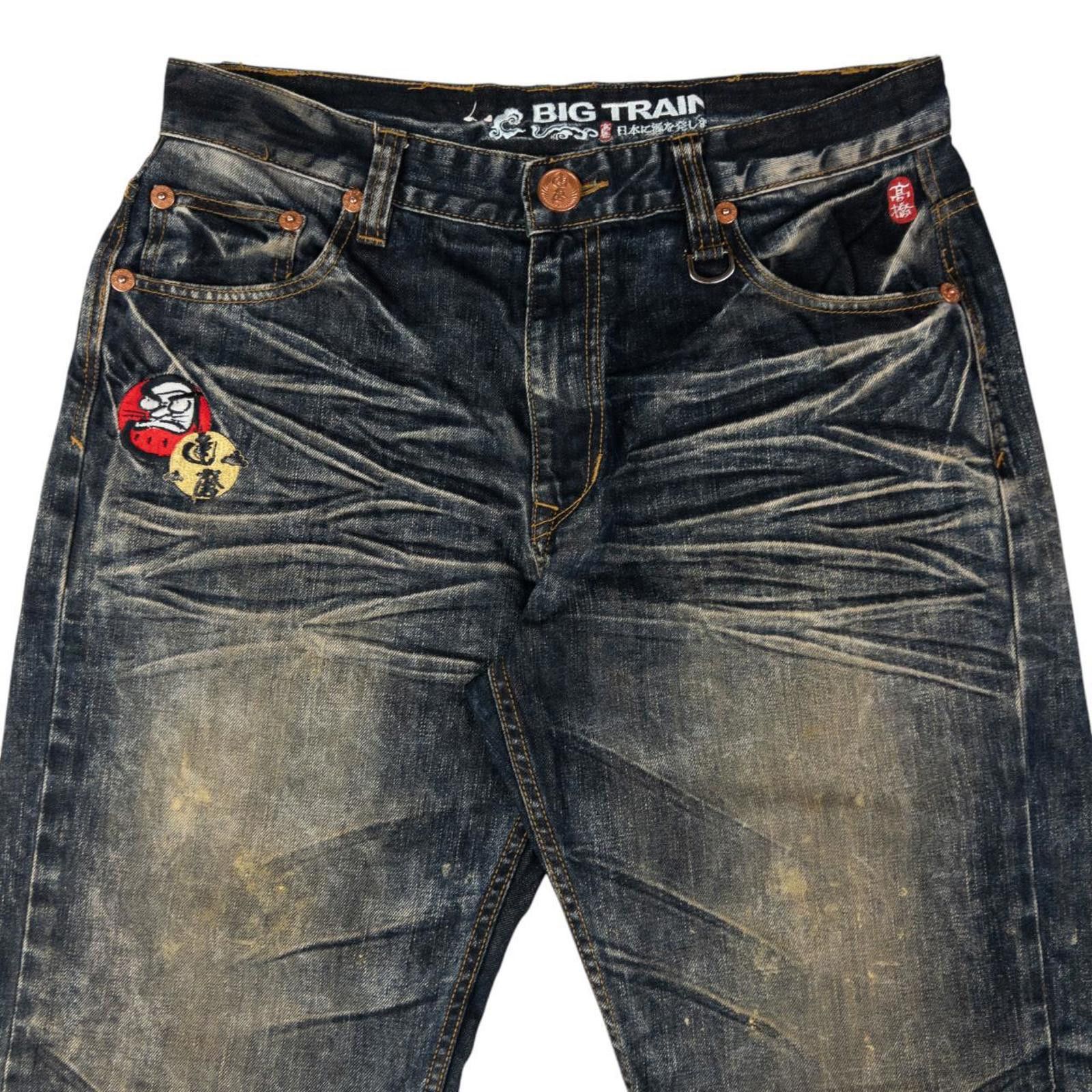 Other Vintage Big Train Embroidered Japanese Denim Jeans Size W35 Size US 35 - 4 Thumbnail