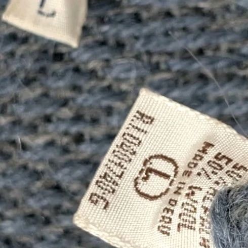 Perry Ellis VINTAGE Perry Ellis Geometric Cardigan Men Wool Alpaca Peruvian 80s 90s Chic Knit V-Neck Long Sleeve Gray and Blue - L Size US L / EU 52-54 / 3 - 5 Thumbnail