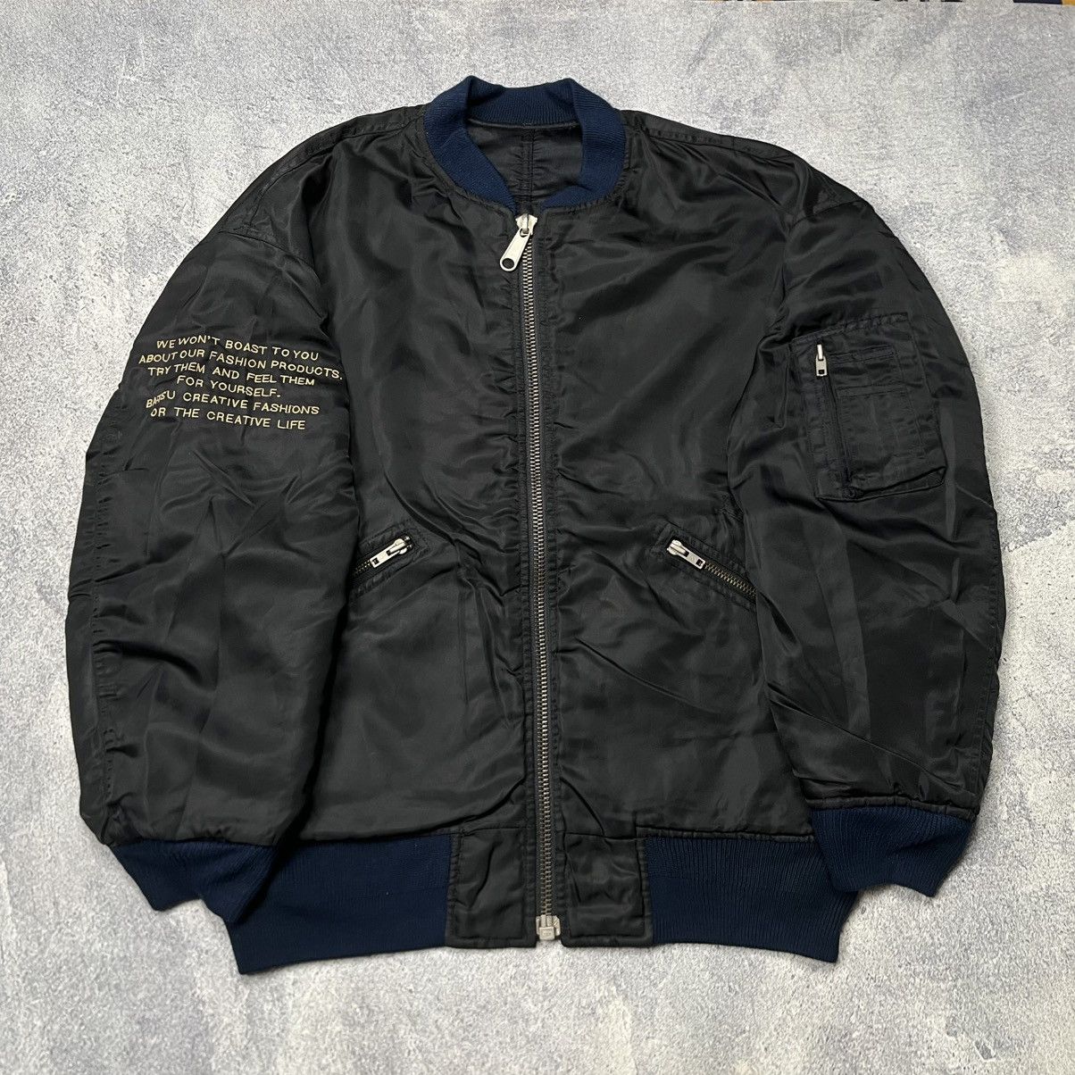 Japanese Brand 💸NEED GONE💸 Reversible Bomber Jacket BA-TSU Type MA1 Size US XL / EU 56 / 4 - 7 Thumbnail