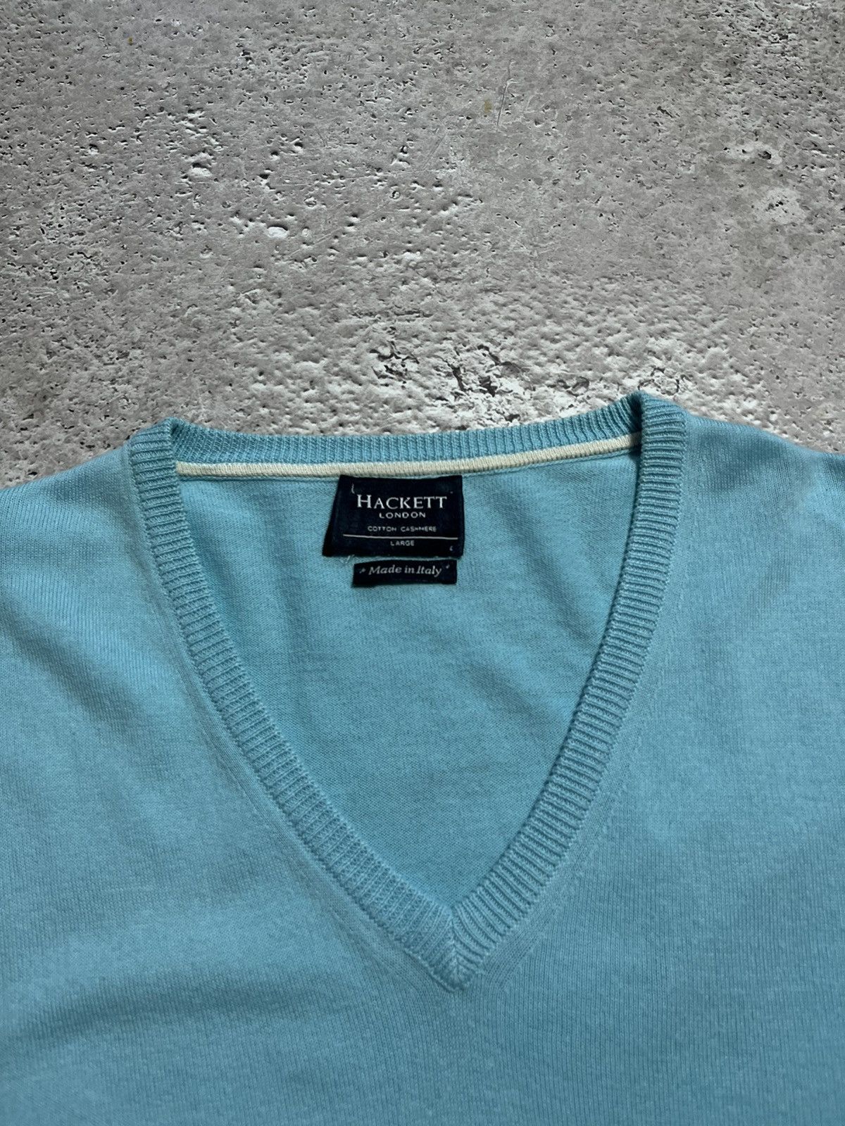 Hackett Hackett Italy V-Neck Pullover Jumper Sweater Cotton/Cashmere Size US L / EU 52-54 / 3 - 5 Thumbnail