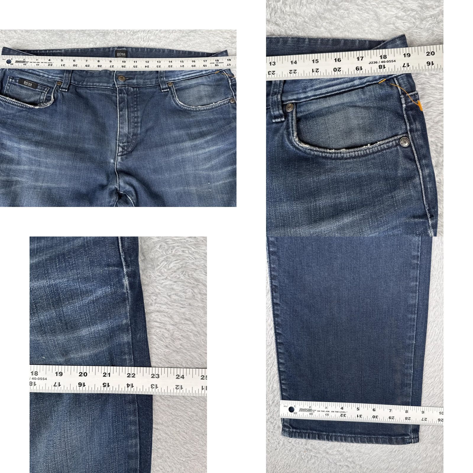 Hugo Boss Hugo Boss Kansas Jeans Mens 38x32 Blue Stretch Denim Straight Leg Pants Logo 90s Special Size US 38 / EU 54 - 9 Thumbnail