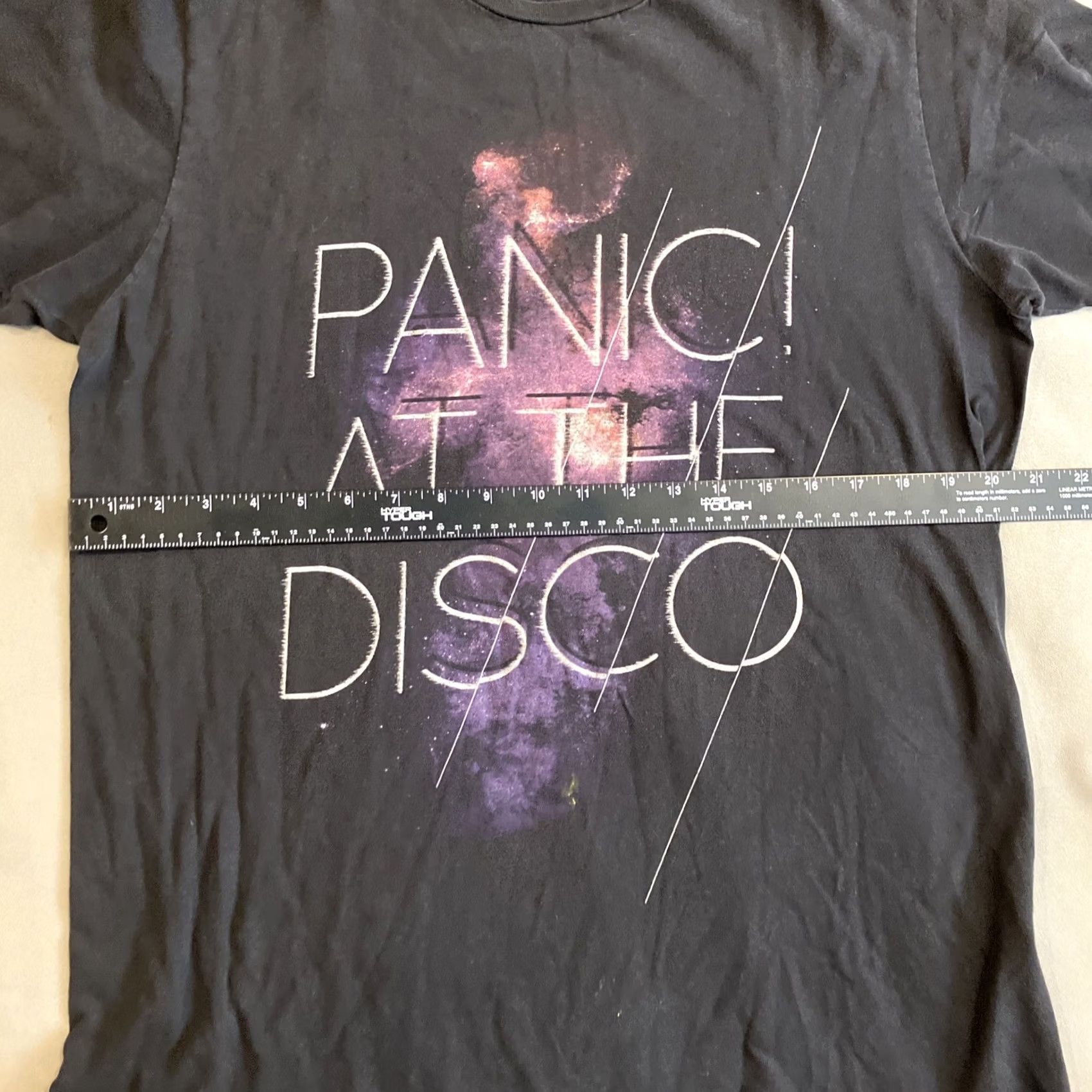 X-LARGE Panic at The Disco T-Shirt Black Short Sleeve 100% Cotton L Mens Regular Round Neck Graphic Print Size US L / EU 52-54 / 3 - 3 Thumbnail