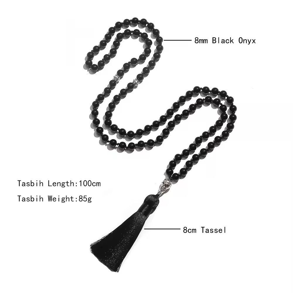 Other 8mm Black Onyx Prayer Beads Size ONE SIZE - 2 Thumbnail