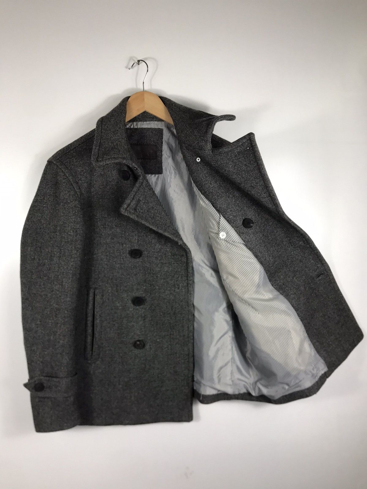 Edifice Japan 🔥417 Edifice Wool Doule Breast Peacoat Jacket Size US L / EU 52-54 / 3 - 9 Thumbnail