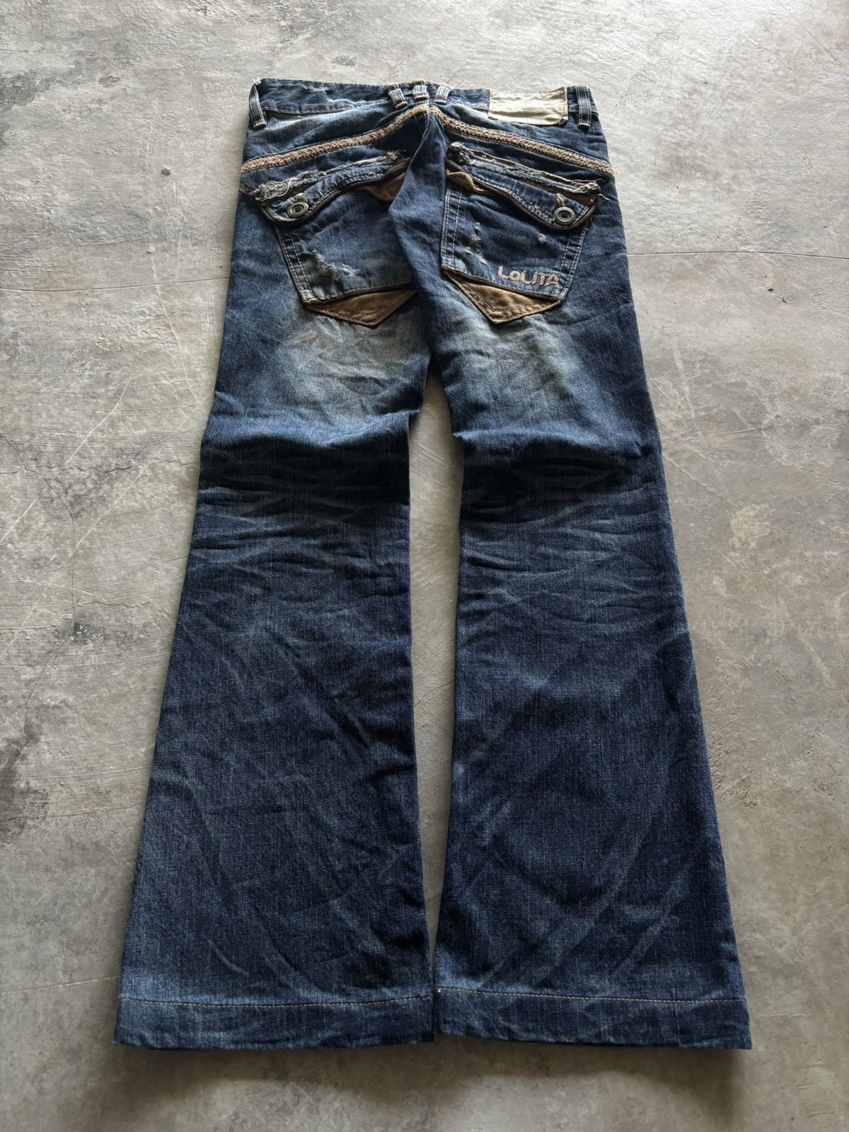 If Six Was Nine LOLITA flare up western style washed distressed japanese Size US 27 - 13 Thumbnail