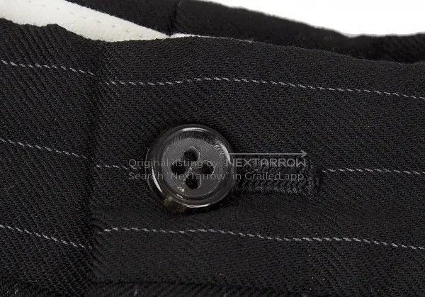 Other Comme Des Garcons size XS Black retro striped deformed pan Size 23" - 4 Thumbnail