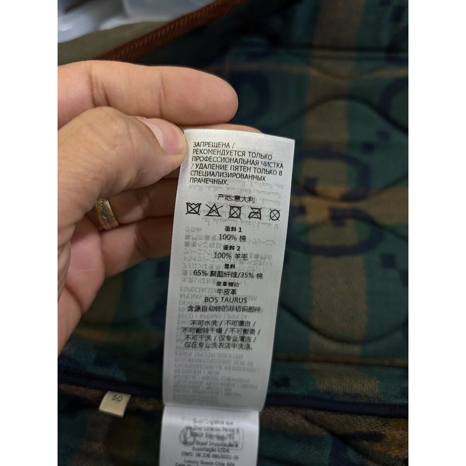 Gucci o1rshd1 Caban Waxed Cotton Jacket in Shrub/Mix Size US M / EU 48-50 / 2 - 16 Thumbnail