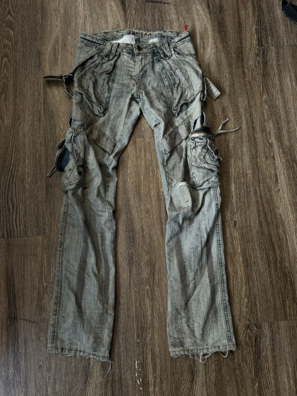 GOA *THRASHED* Joneaa Cargo Bondage Jeans Size US 29 - 1 Thumbnail