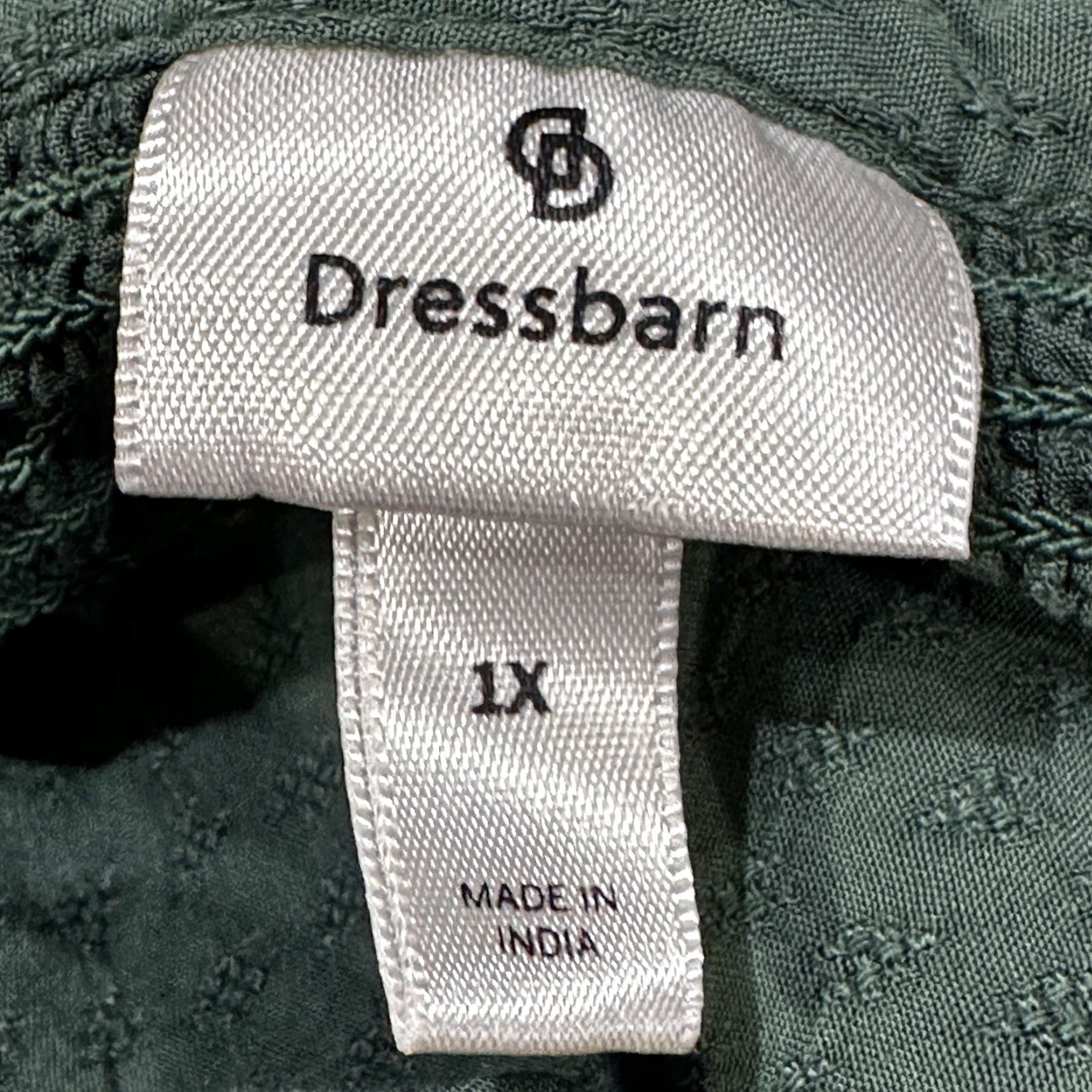 Vintage Dressbarn Blouse Women Plus 1X Green Bohemian Henley Long Sleeve Solid Rayon Shirt Size XL / US 12-14 / IT 48-50 - 5 Thumbnail