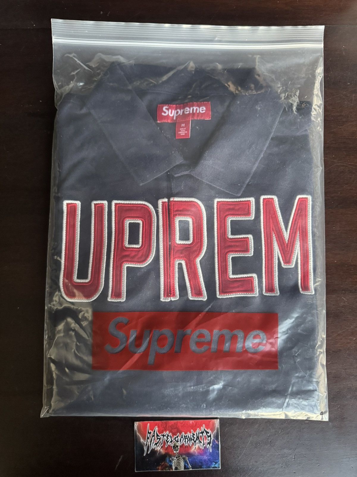 Supreme Supreme Twill Aplique Polo Navy Size US M / EU 48-50 / 2 - 8 Thumbnail