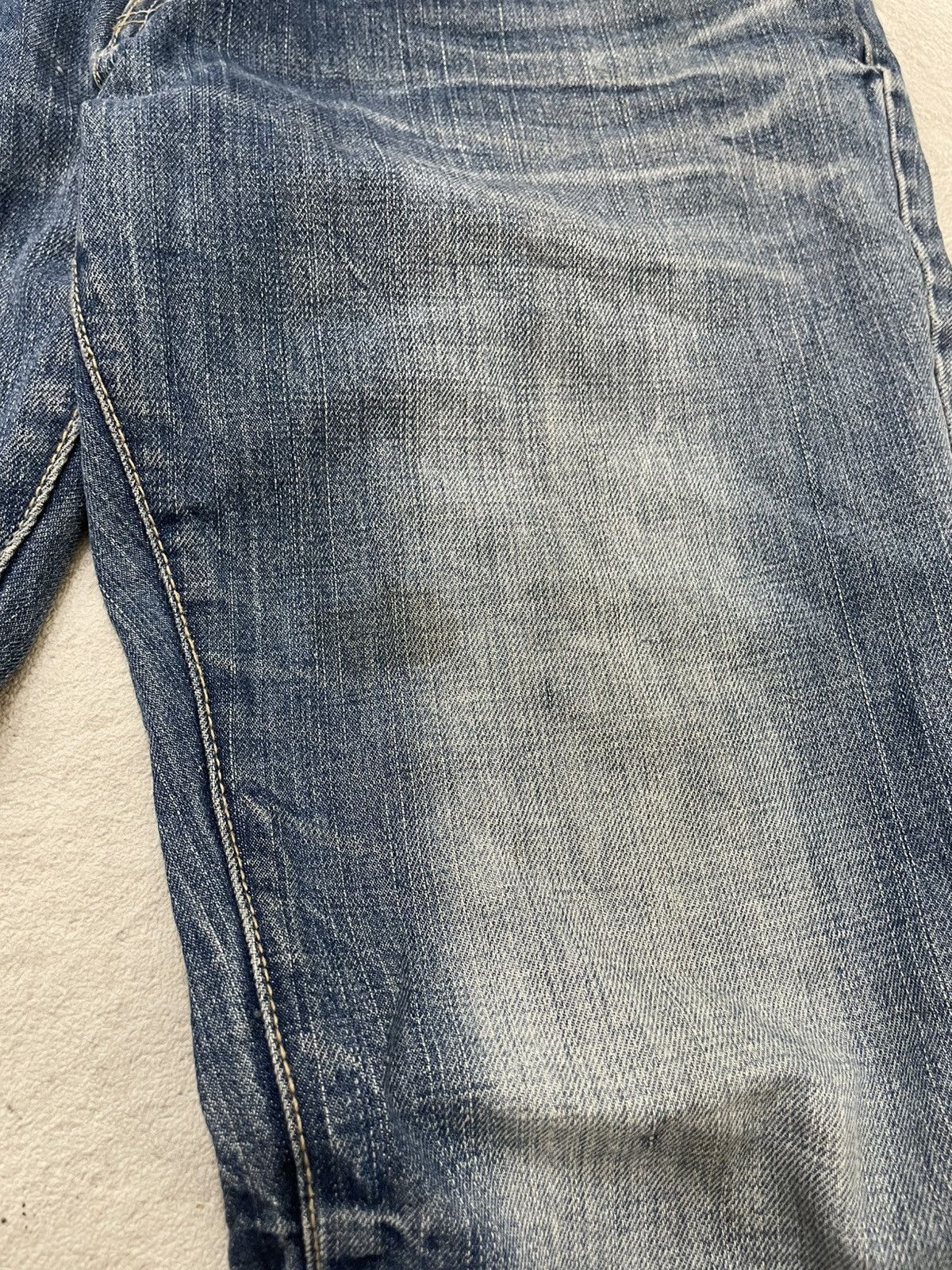 Japanese Brand 2000s Blueforce Distressed Denim Dirty Washed Y2K Japan Size US 35 - 4 Thumbnail