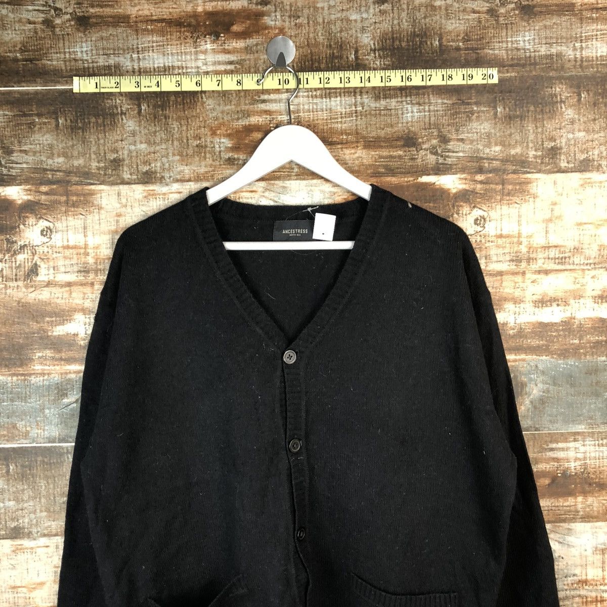 Homespun Knitwear × Japanese Brand Ancestress Black Cardigan Knitwear #A1372 Size US L / EU 52-54 / 3 - 5 Thumbnail