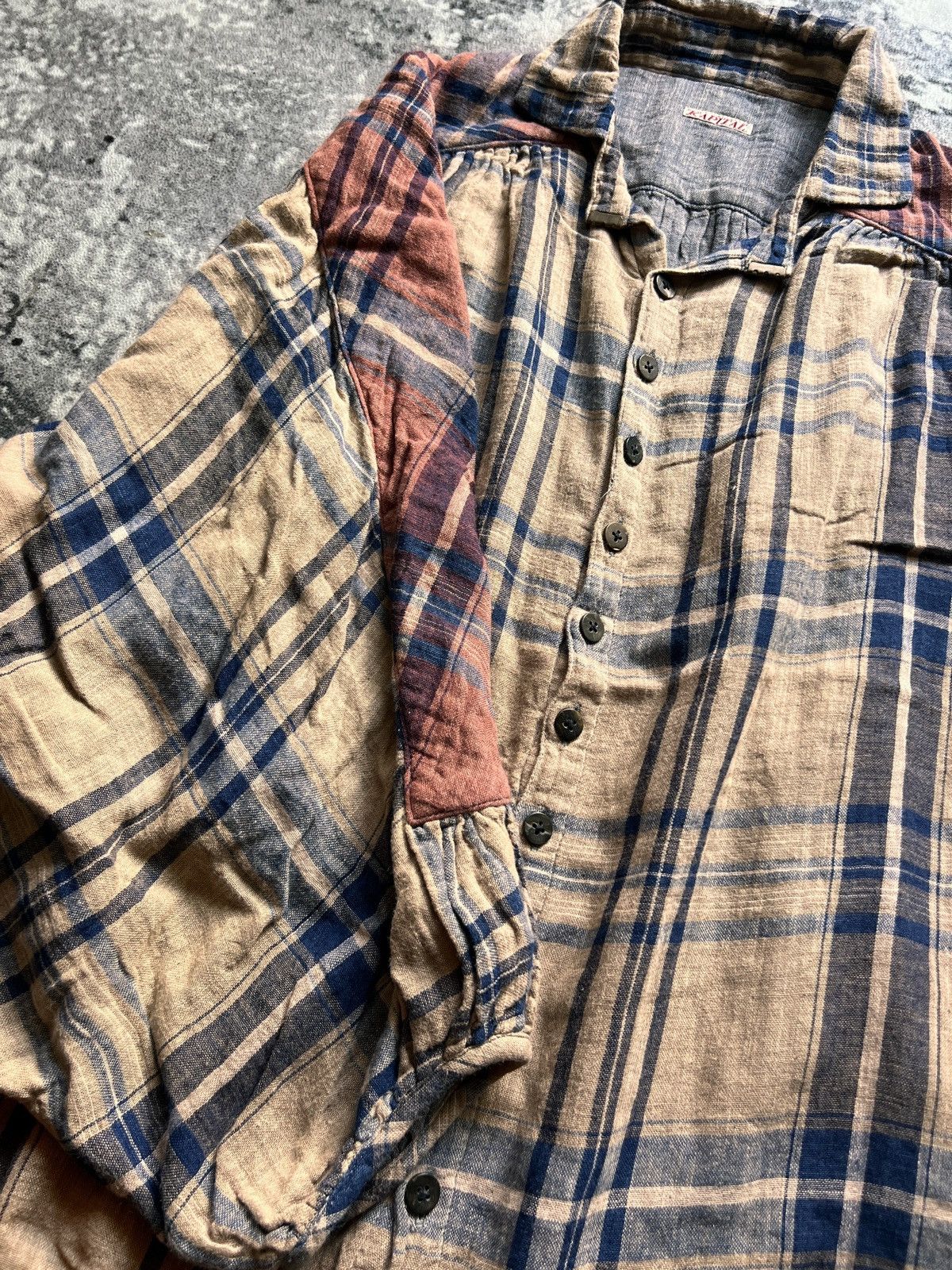 Kapital Kapital Checkered Poncho Button Up Shirt Size US S / EU 44-46 / 1 - 10 Thumbnail