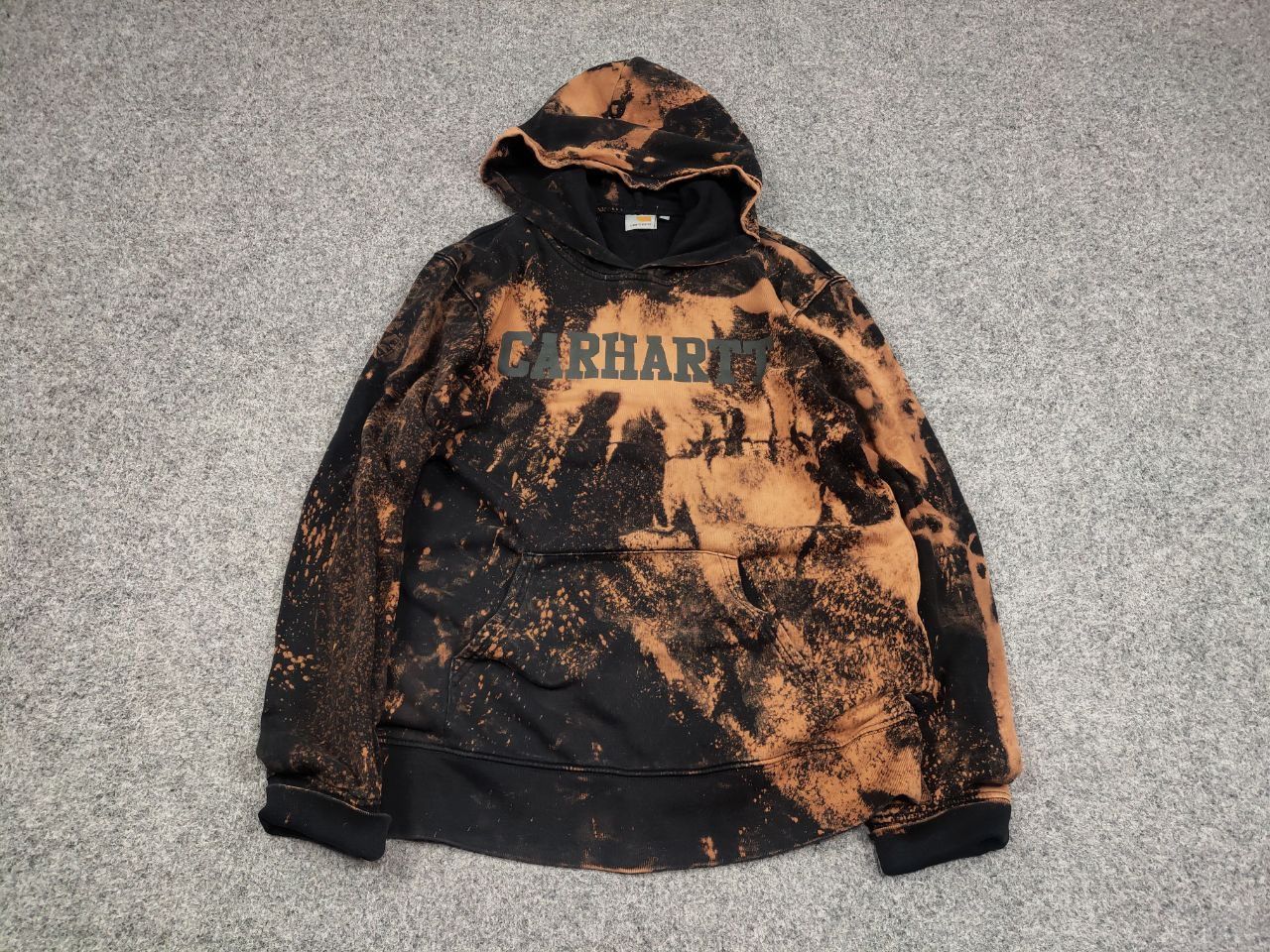 Carhartt Carhartt Tie-dye Black Logo college Hooded Sweat Vintage Size US M / EU 48-50 / 2 - 3 Thumbnail
