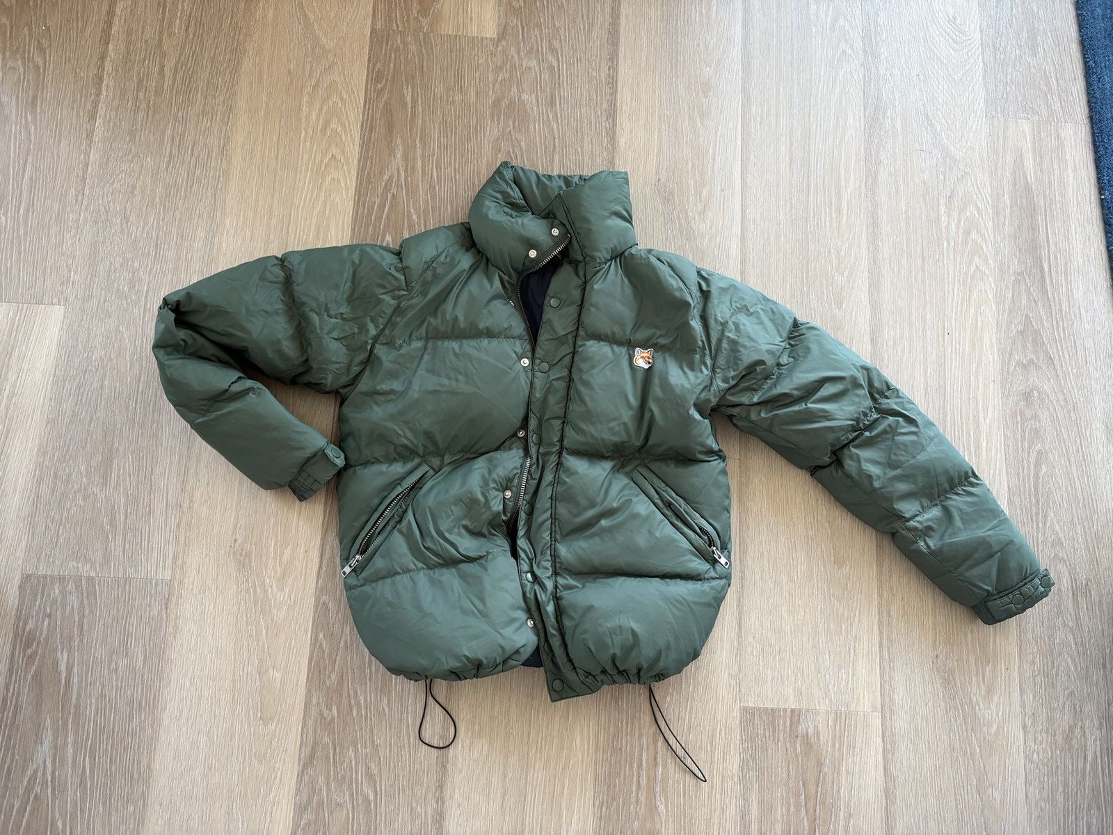 Maison Kitsune Kitsune sage green puffer jacket, Size S Size US S / EU 44-46 / 1 - 1 Thumbnail