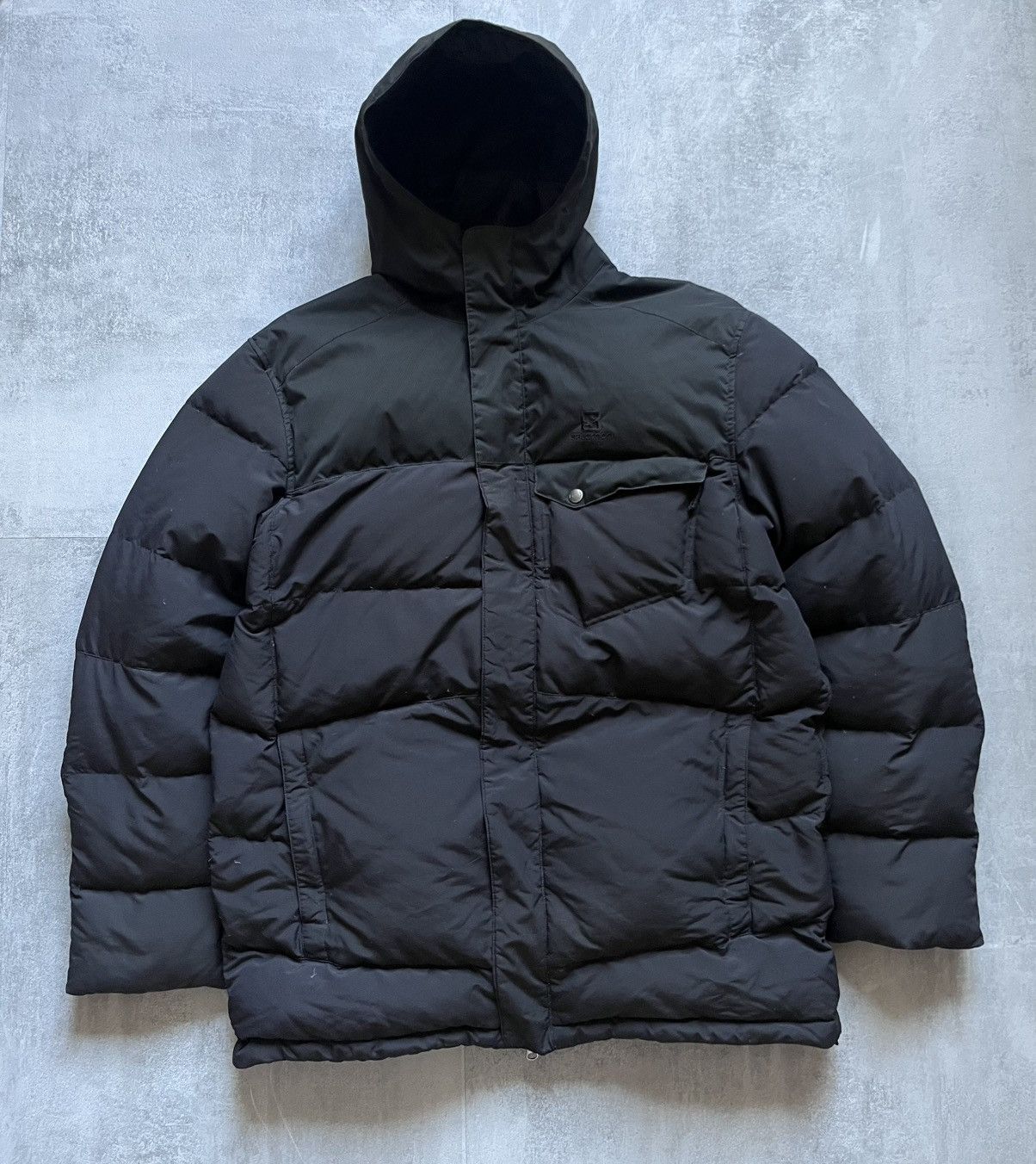 Salomon Vintage Salomon Puffer Down Parka Jacket Black XL Size US XL / EU 56 / 4 - 3 Thumbnail