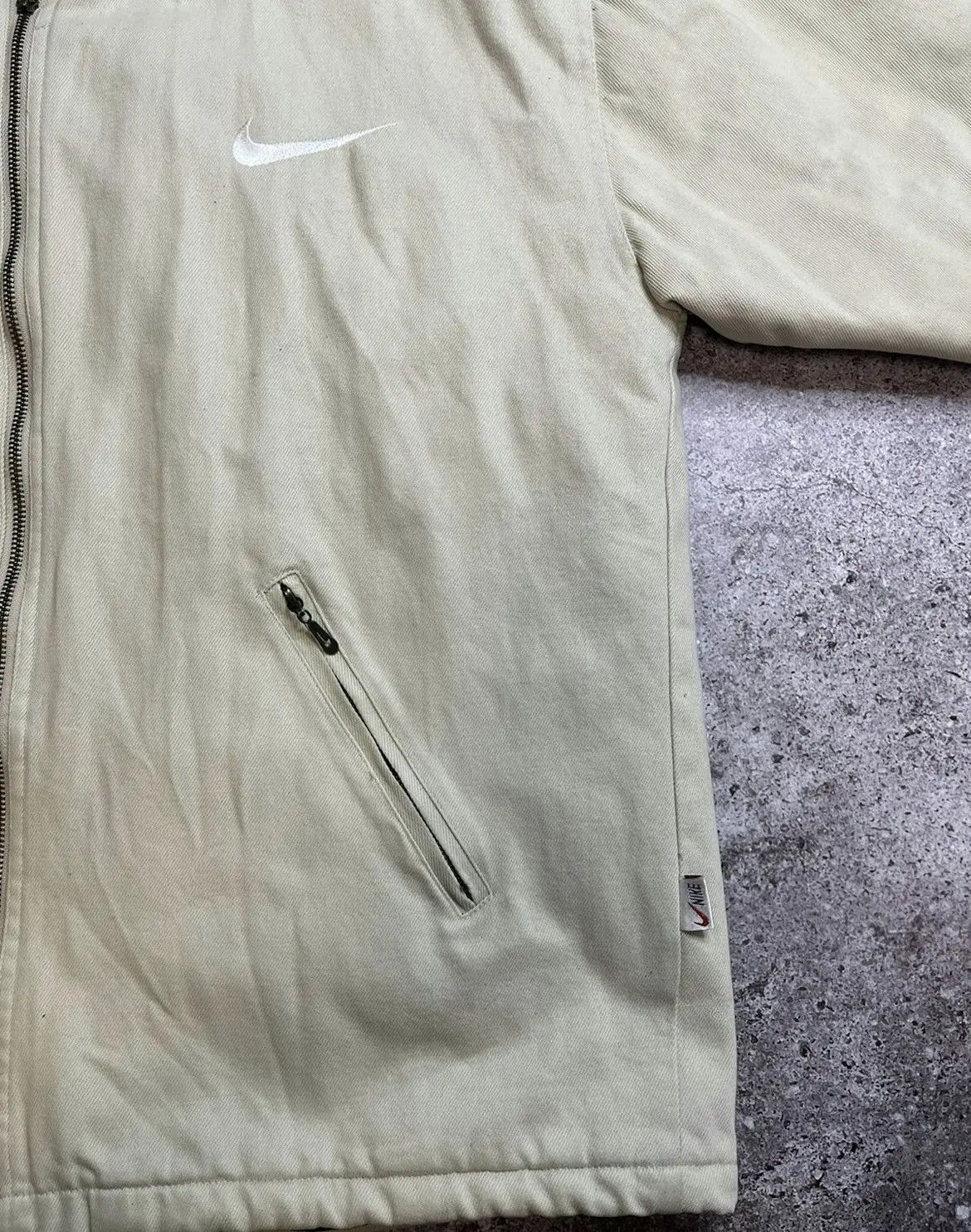 Nike Vintage Nike Beige Full Zip Jacket Embroidered Swoosh Fleece Size US XL / EU 56 / 4 - 3 Thumbnail
