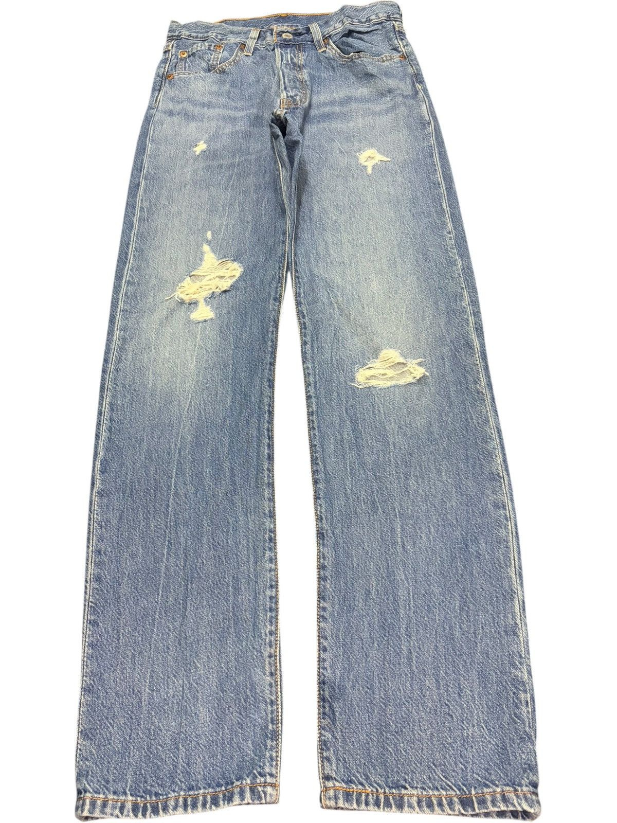 Vintage Y2K Levis 501 Faded Wash Distressed Jeans