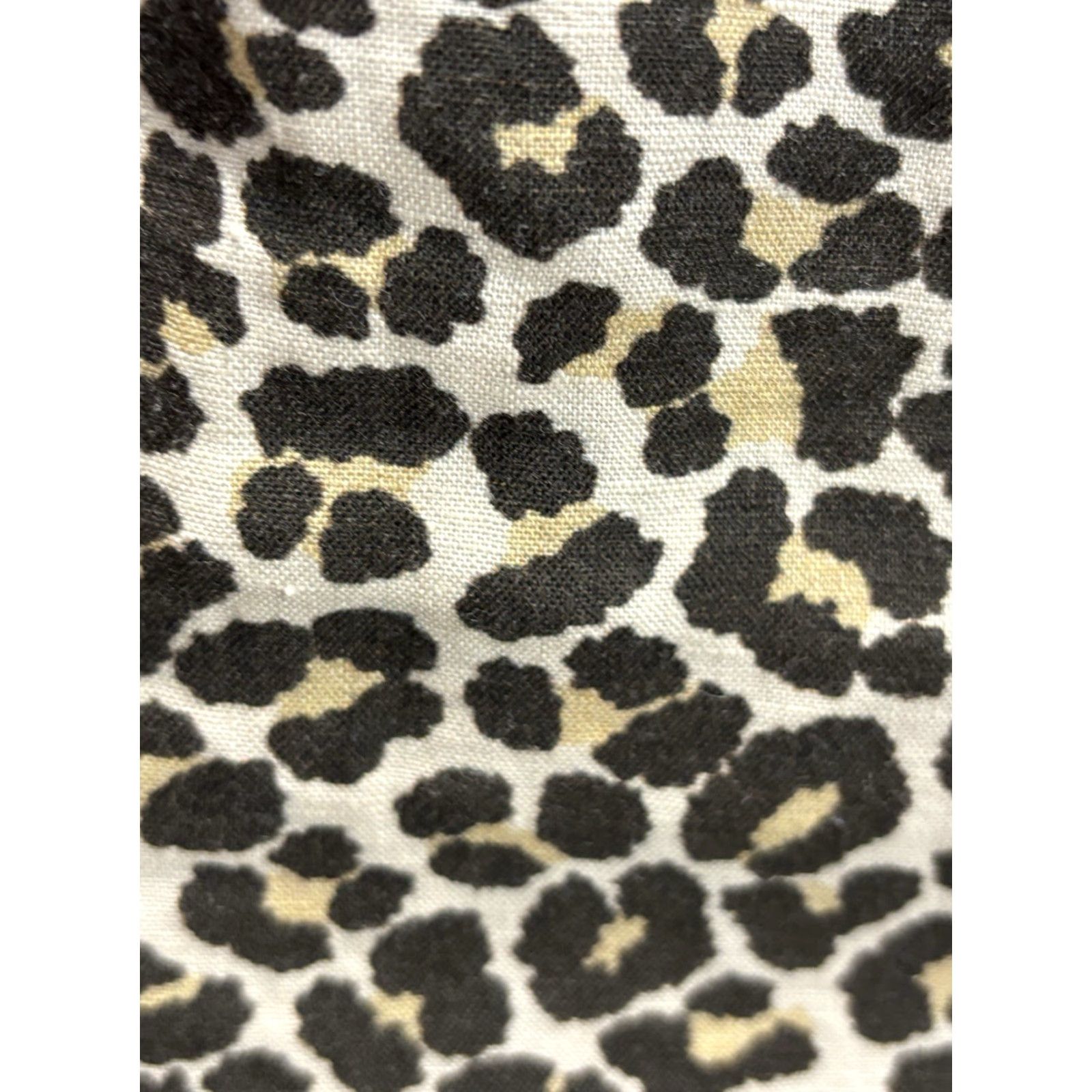 Vintage Ann Mashburn Blouse 100% Linen Popover Top Women’s Medium Animal Print Size M / US 6-8 / IT 42-44 - 6 Thumbnail