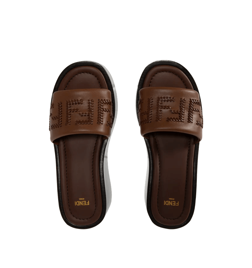Fendi o1h1sh11225 Sunshine Platform Slide in Brown Size US 9.5 / IT 39.5 - 3 Thumbnail