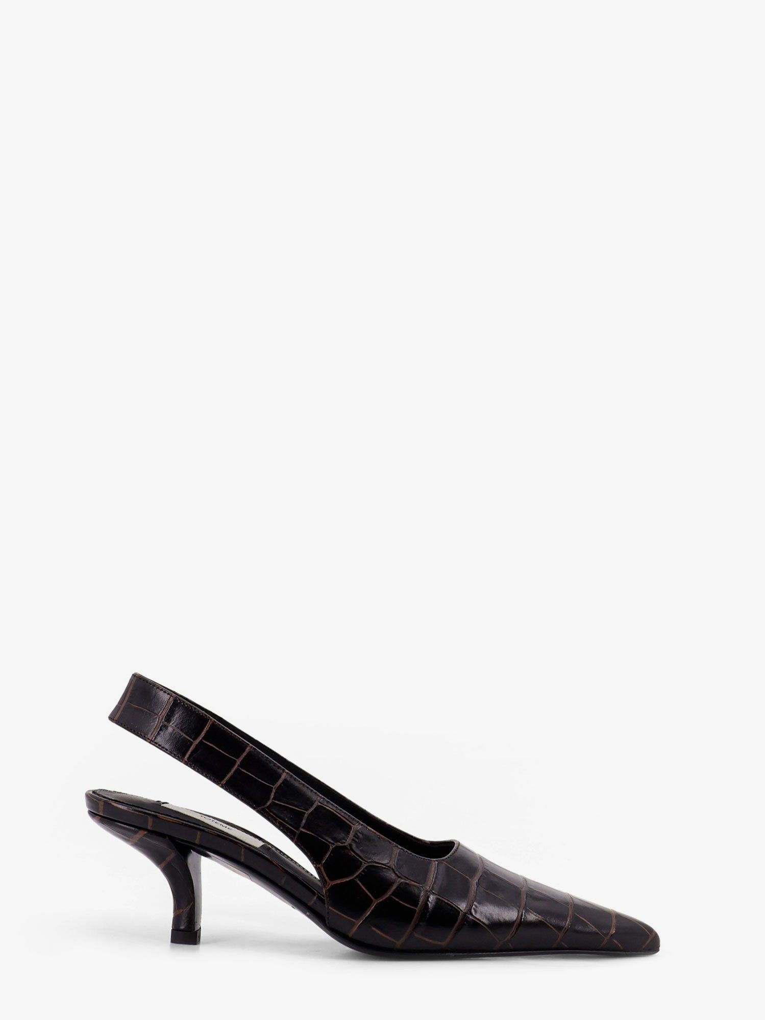 Toteme Leather Slingback Pumps With Embossed Croco Print Size US 10 / IT 40 - 1 Thumbnail