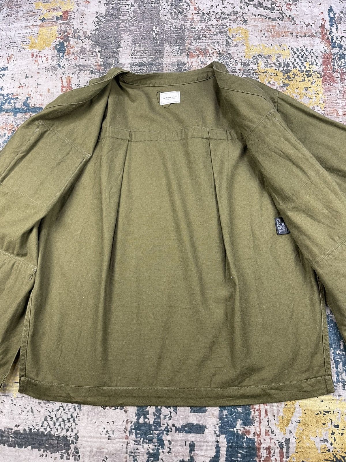 Japanese Brand Le Workware Journal Standard Collarless Belted Jackets Size M / US 6-8 / IT 42-44 - 12 Thumbnail