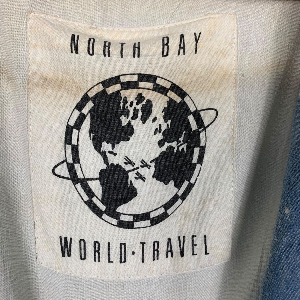 Vintage NORTH BAY World Travel Washed Denim Jacket #2433-C109 Size US M / EU 48-50 / 2 - 16 Thumbnail