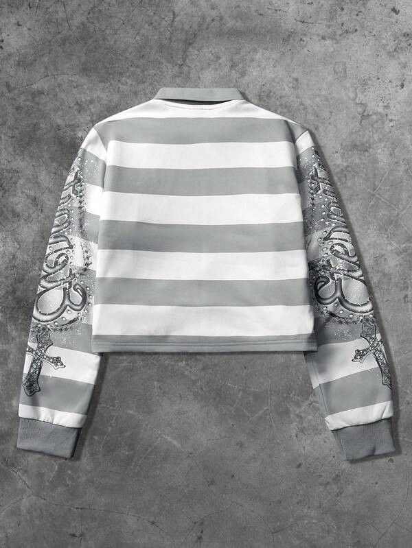 Japanese Brand Artistry Angel Symbolism Striped Polo men women Size US L / EU 52-54 / 3 - 2 Thumbnail