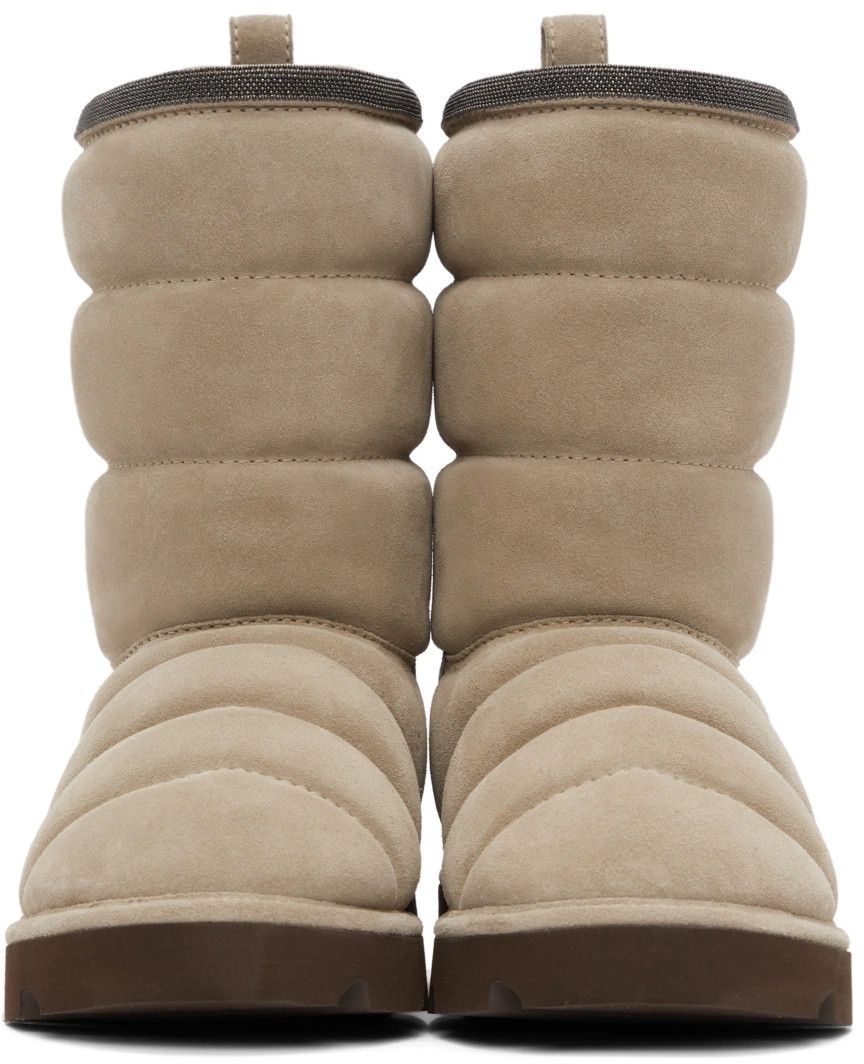 Brunello Cucinelli o1y0725 Ankle Boots in Beige Size US 7 / IT 37 - 3 Thumbnail