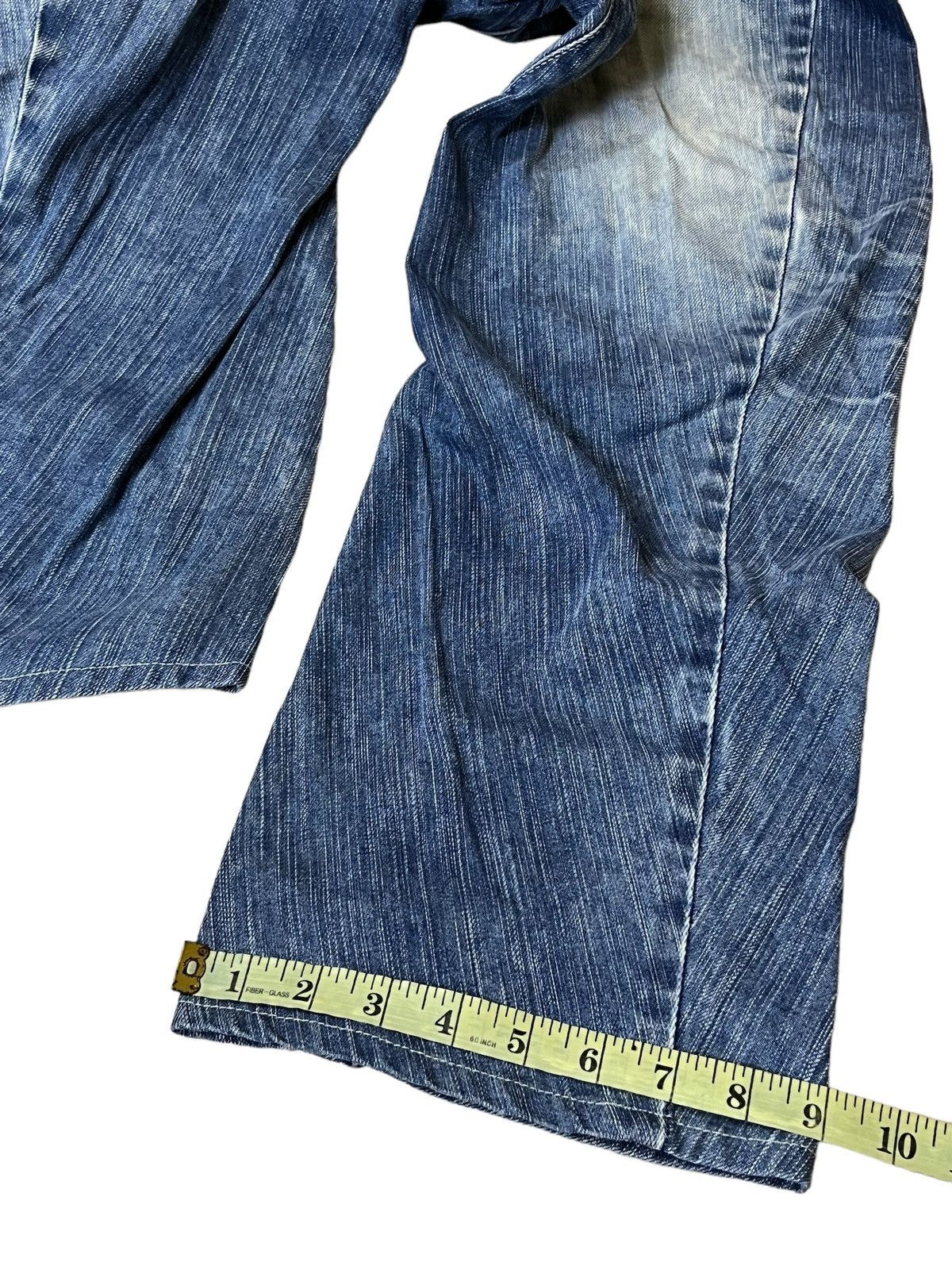 Edwin SICK🔥VINTAGE EDWIN XV FUNCTION CURVE LEG DISTRESSED JEANS Size US 35 - 16 Thumbnail