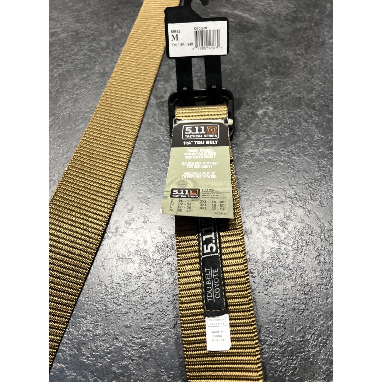 Vintage 5.11 Tactical Belt TDU 1 3/4 1.75" Wide Khaki Beige Medium M 32-34 Mens Size ONE SIZE - 2 Thumbnail