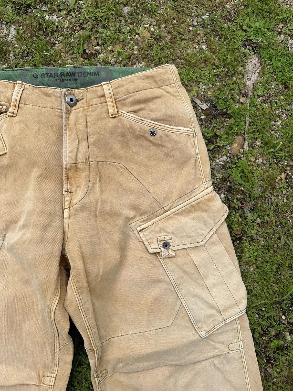 G-Star VINTAGE G-STAR RAW DENIM PARACHUTE BONDAGE FADED CARGO PANTS Size US 31 - 4 Thumbnail