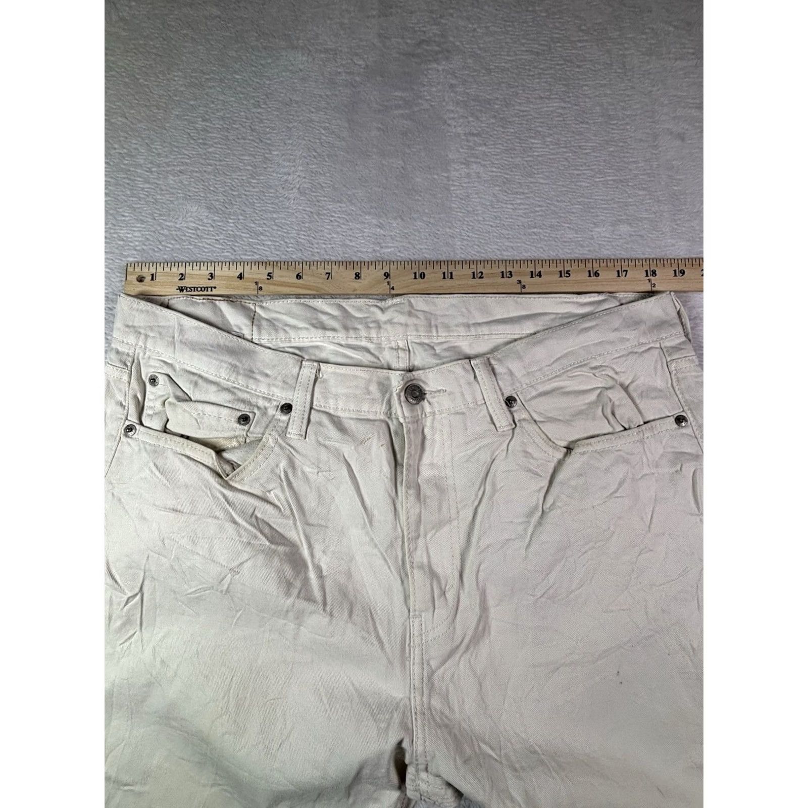 Levi's Levi's 510 Jeans White 36x32 Regular Straight Fit Men’s Red Tab Logo 5-Pocket Denim Cotton Zip Mid Rise Vintage No Size US 36 / EU 52 - 6 Thumbnail
