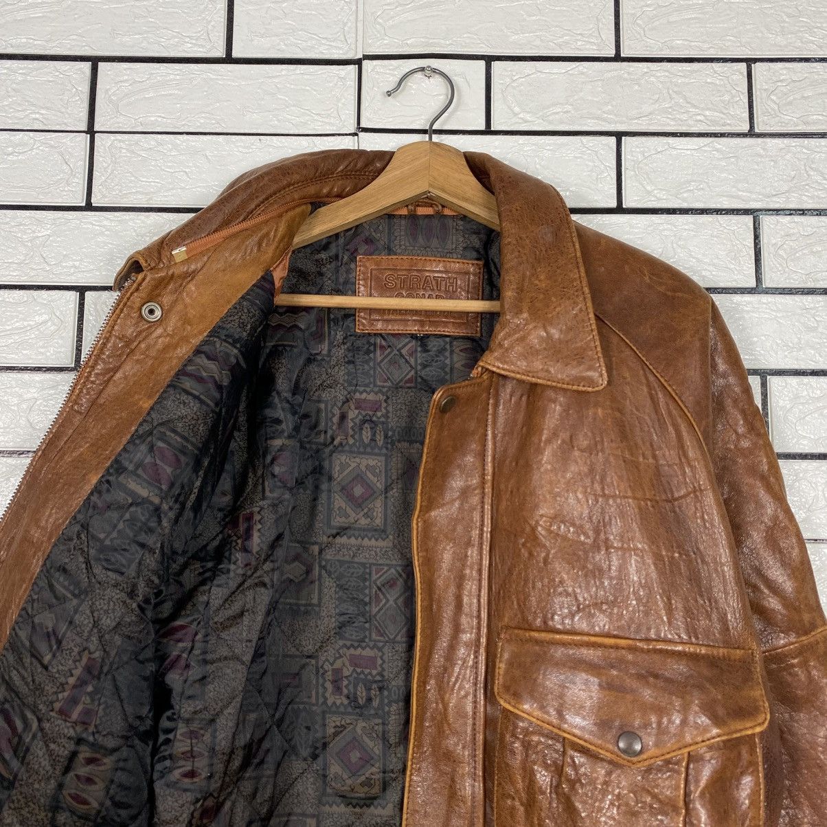 Issey Miyake Vintage Leather Jacket Strath Conar Blanket Fly Size US M / EU 48-50 / 2 - 13 Thumbnail