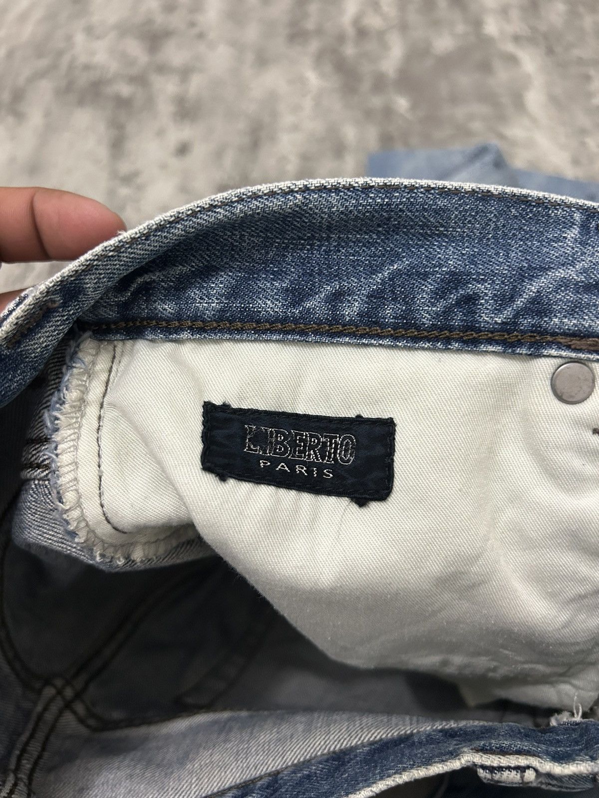 Alberto × Japanese Brand × Jean Vintage Alberto Paris Paint Selvedge Distressed jeans Size US 27 - 12 Thumbnail
