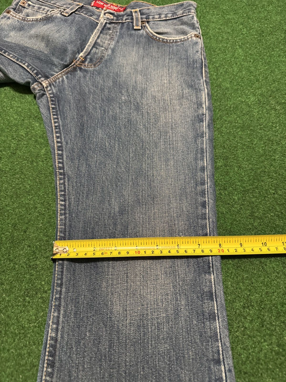 Levi's Vintage Clothing Levis 527 Button Fly Low Rise Bootcut 29x27 Denim Jeans Size US 29 - 10 Thumbnail