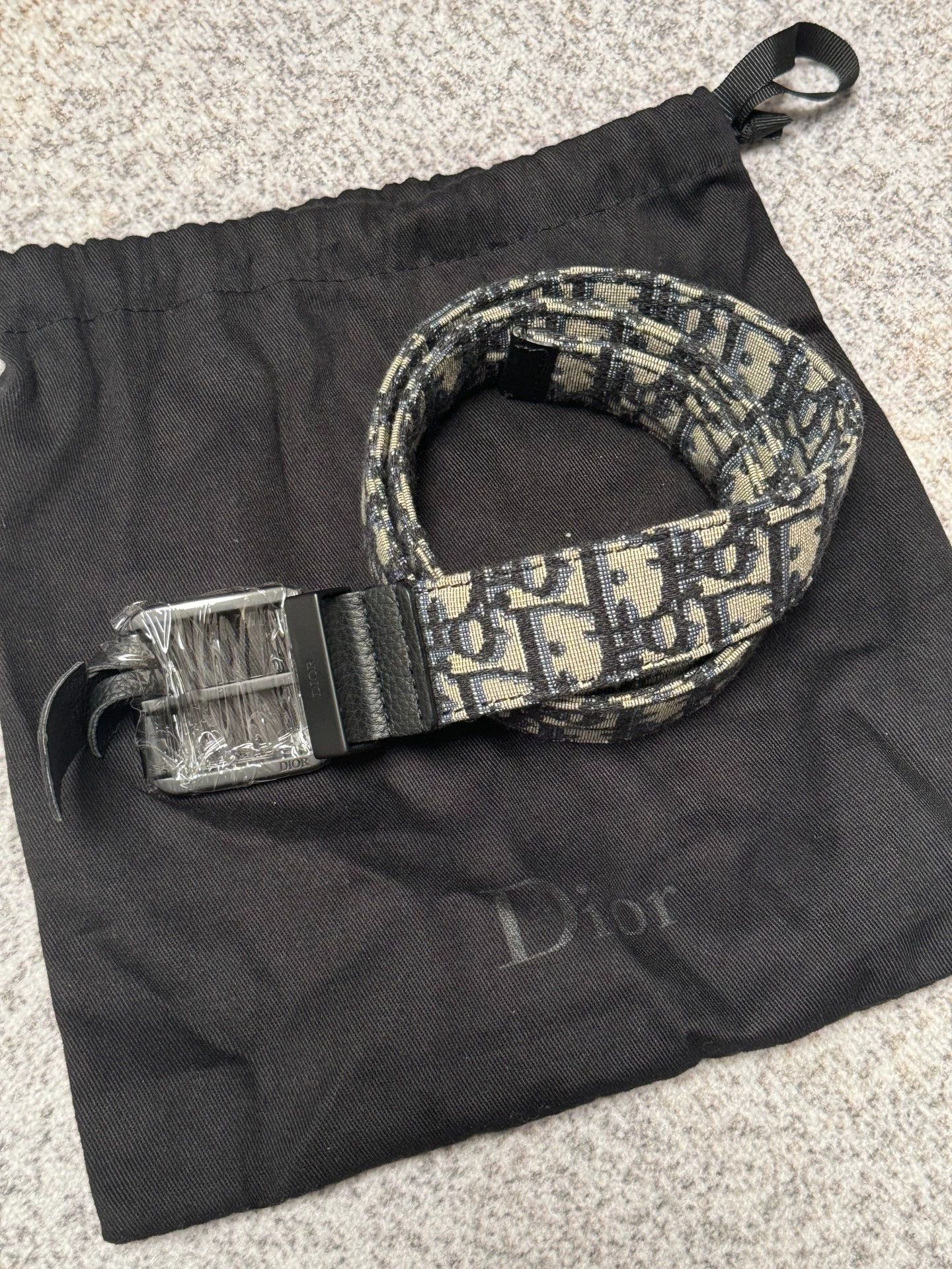 Dior Dior Oblique 3.5cm Black Belt 80 Size ONE SIZE - 1 Thumbnail