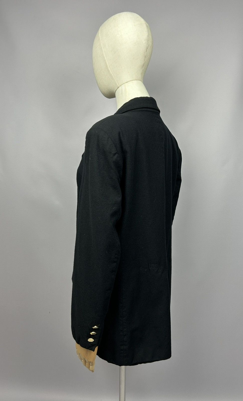 Burberry × Designer Vintage Burberrys Wool/Cashmere Black Knit Blazer Jacket Size L / US 10 / IT 46 - 6 Thumbnail