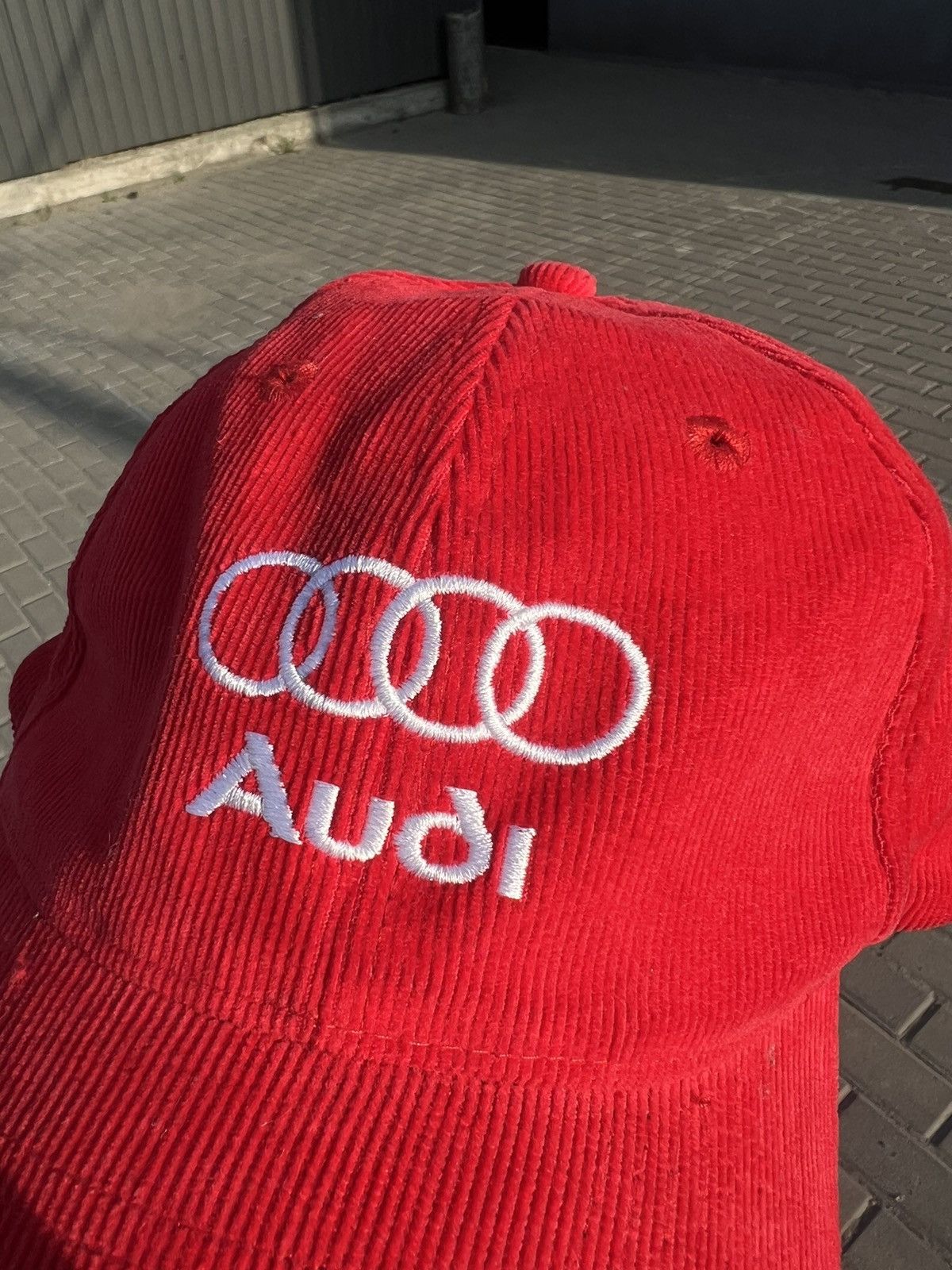 Audi Vintage Audi Corduroy Racing Cap Hat Size ONE SIZE - 5 Thumbnail