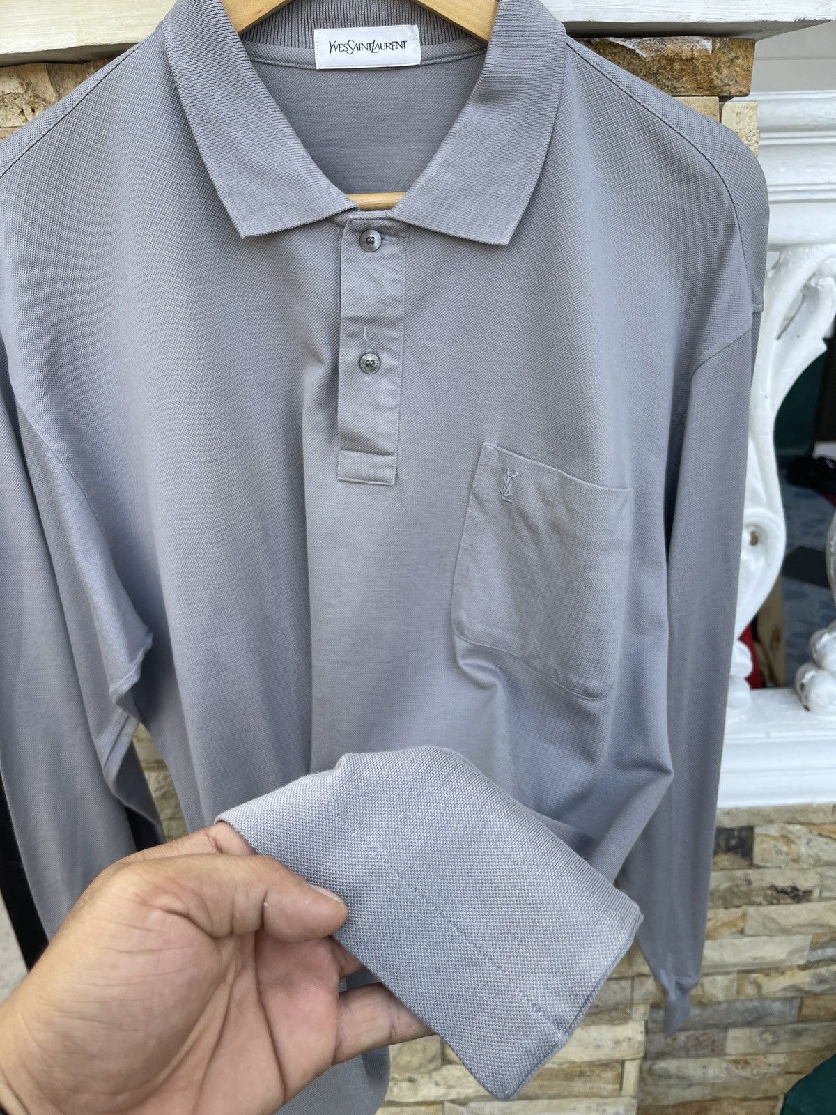 Yves Saint Laurent LastDrop🔥Rare🔥Vintage YSL YvesSaintLaurent Long Sleeve Shirt Size US L / EU 52-54 / 3 - 9 Thumbnail