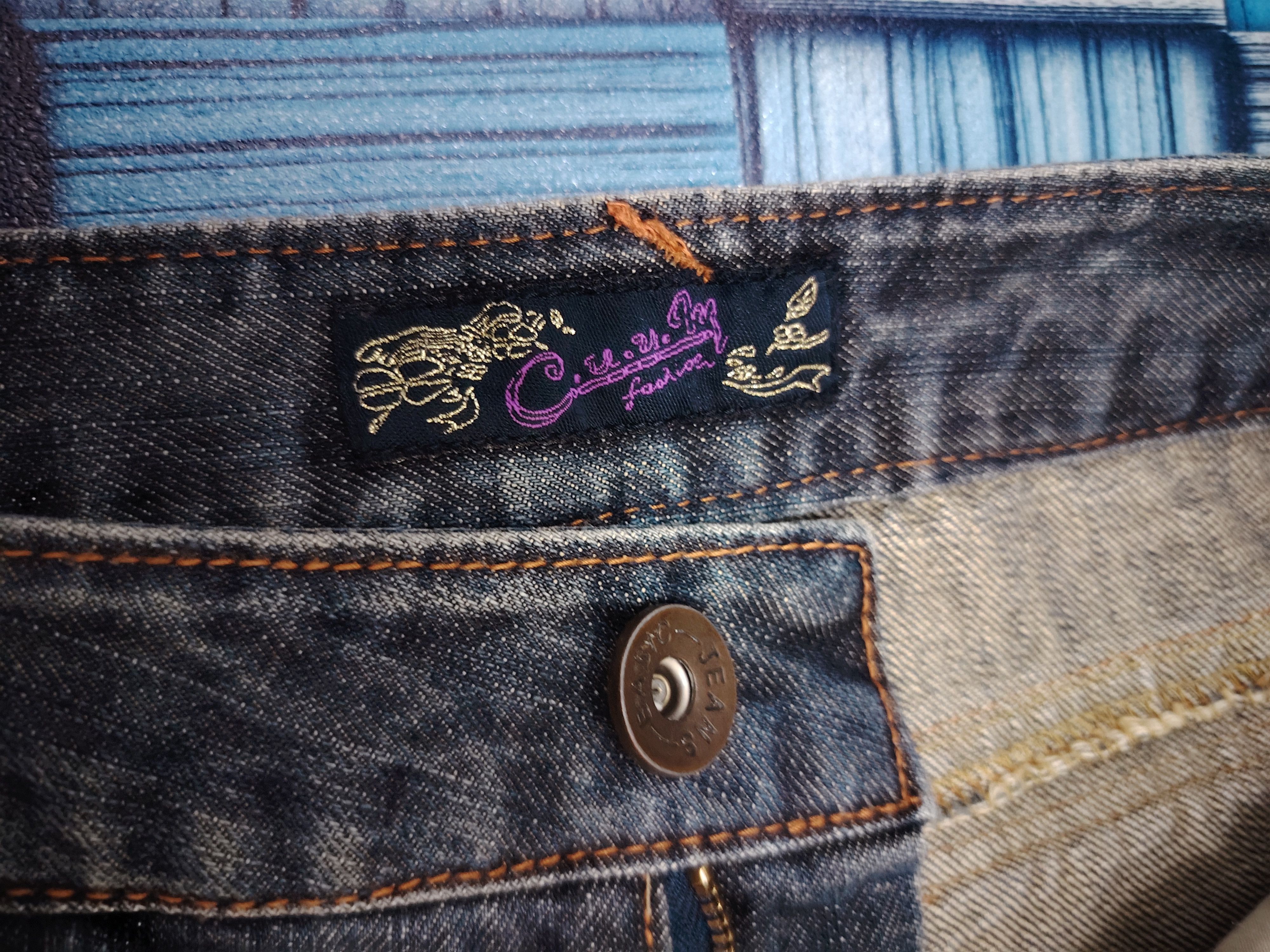 Hysteric Glamour 💥Insane💥 90s CUUM Flared Jeans Bootcut Tribal Pocket Size US 29 - 8 Thumbnail