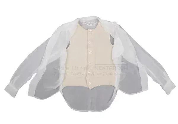 Comme des Garcons Comme Des Garcons White Vintage Double Layer Design Shirt Size XS / US 0-2 / IT 36-38 - 3 Thumbnail