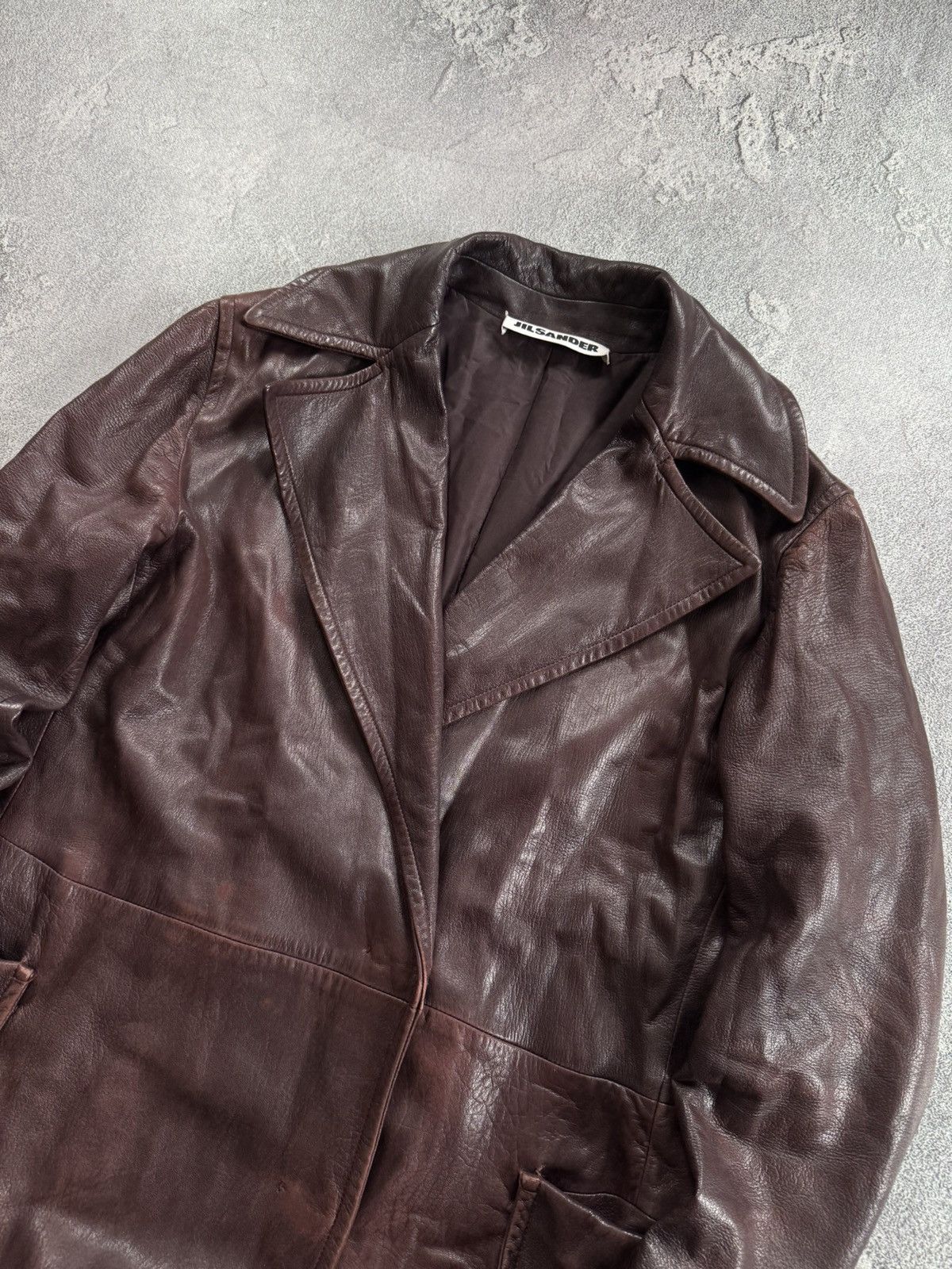 Jil Sander × Vintage Jil Sander 42 Wmns leather jacket blazer coat vintage Size M / US 6-8 / IT 42-44 - 3 Thumbnail