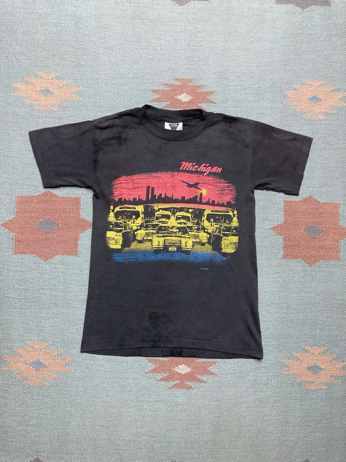 Vintage VTG 90s t shirt Michigan card sunset skyline yout M baby tee Size S / US 4 / IT 40 - 1 Thumbnail